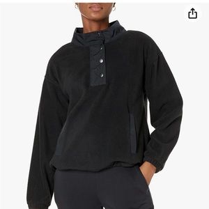 NWT Amazon Women's Relaxed-Fit Recycled Polyester Fleece High Neck Pullover